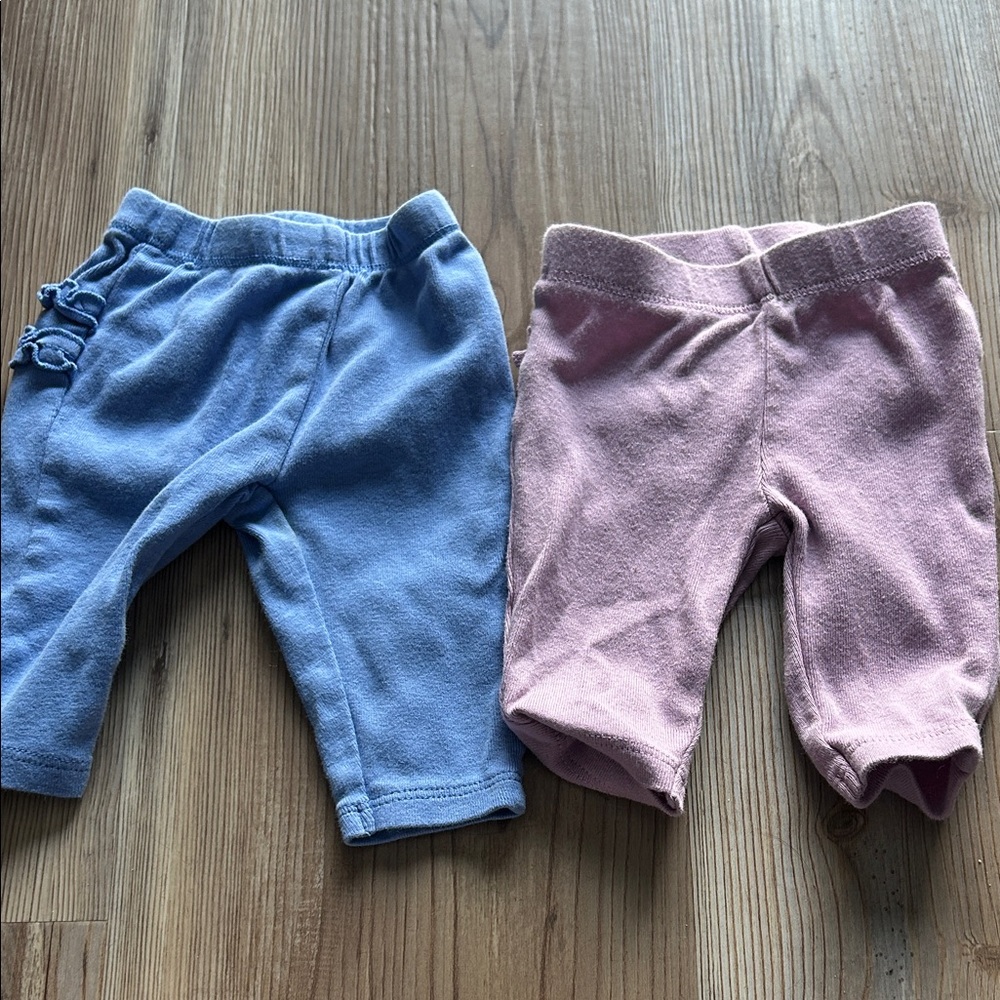 Blue and Pink Baby Pants Set
